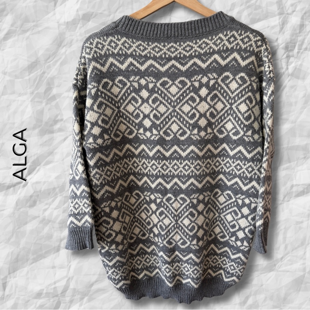 {Alga} Patterned High Low Sweater View 2